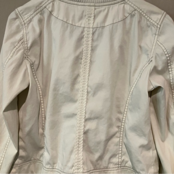 LOFT Ann Taylor Women's Cream Bomber Jacket Size 8 - Picture 14 of 16